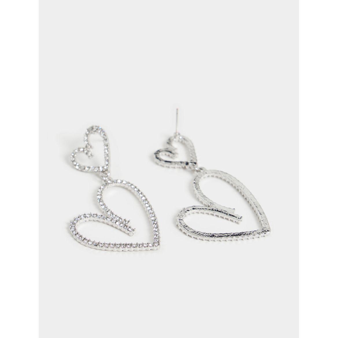 Styli Rhinestone Heart Drop Earrings-women-watchesandjewellery-jewellery-earrings-image-3