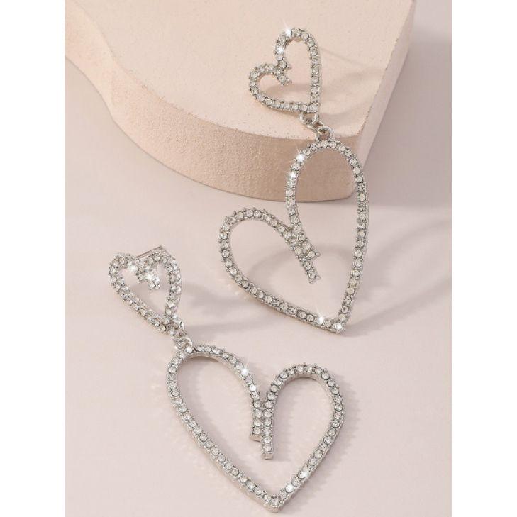 Styli Rhinestone Heart Drop Earrings-women-watchesandjewellery-jewellery-earrings-image-5