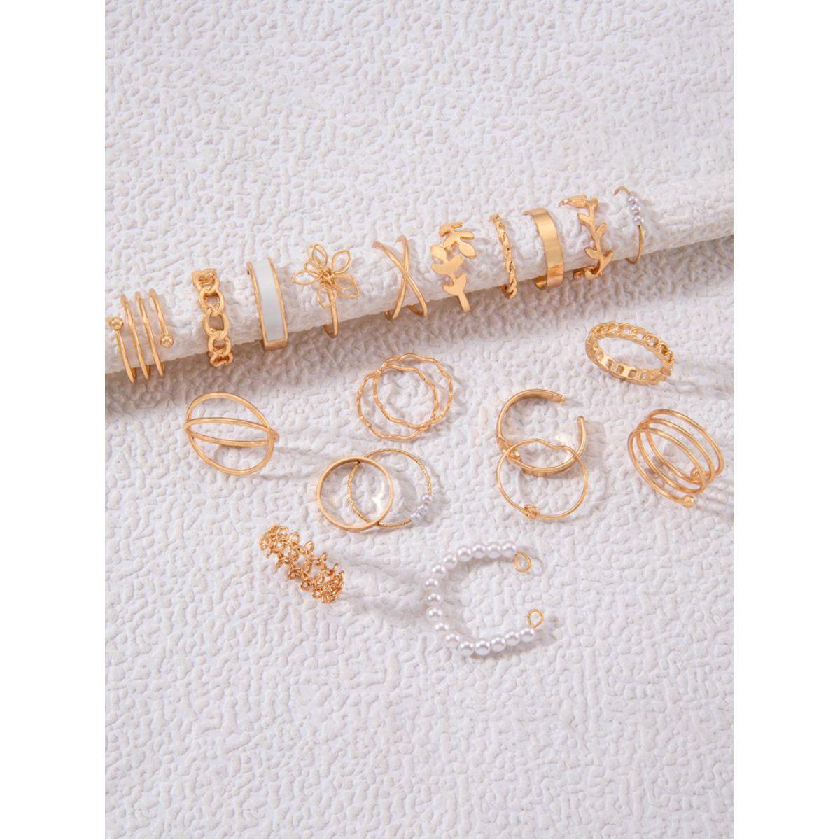 Styli Set of 20 - Textured Stackable Rings-women-watchesandjewellery-jewellery-rings-image-4