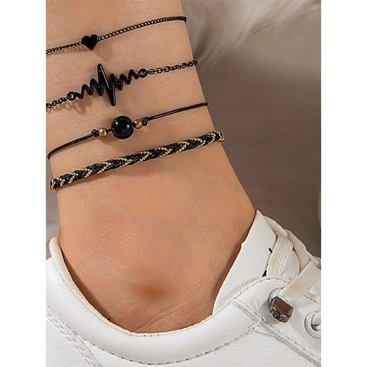 Styli Set of 4 - Assorted Anklet with Clasp-women-watchesandjewellery-jewellery-anklets-image-1