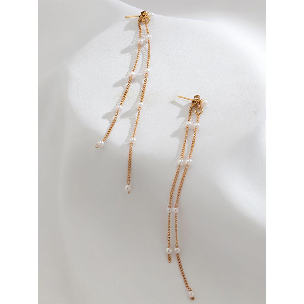 Styli Long Faux Pearl Earrings-women-watchesandjewellery-jewellery-earrings-image-5