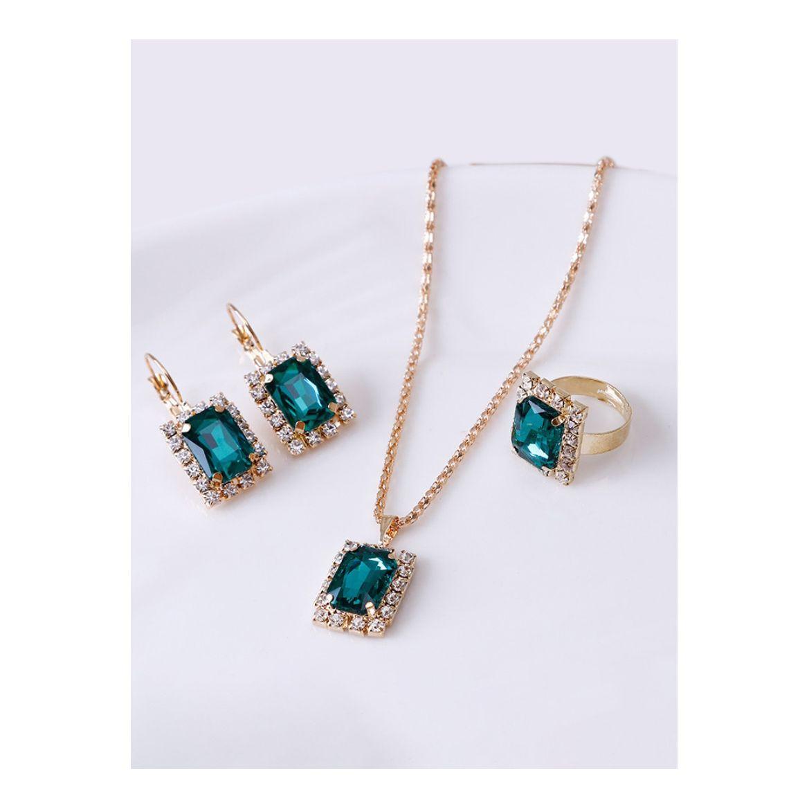 Styli Faux Gemstone Earrings & Necklace Jewelry Set-women-watchesandjewellery-jewellery-jewellerysets-image-2