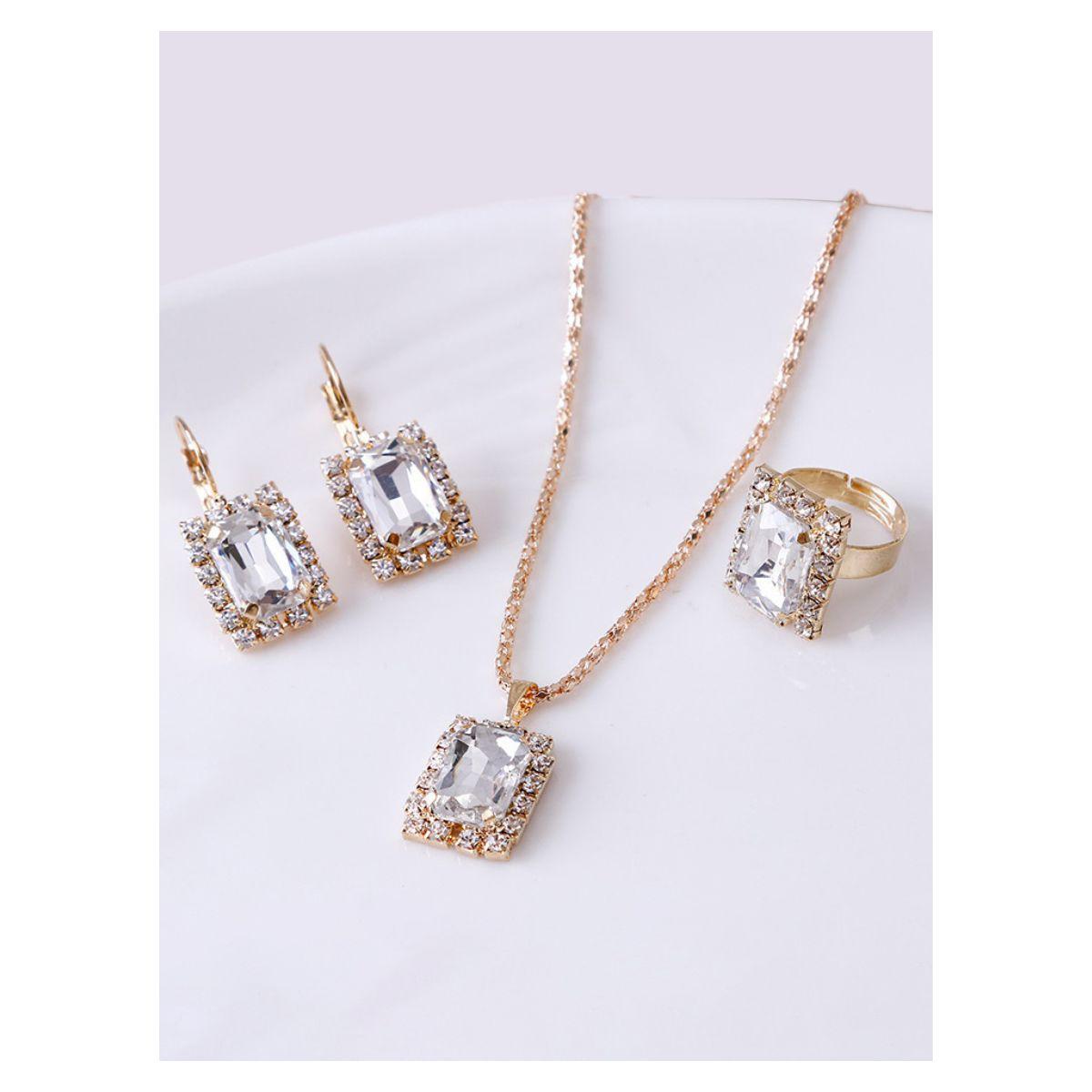 مجموعة من ( خاتم، عقد، أقراط )-women-watchesandjewellery-jewellery-jewellerysets-image-5