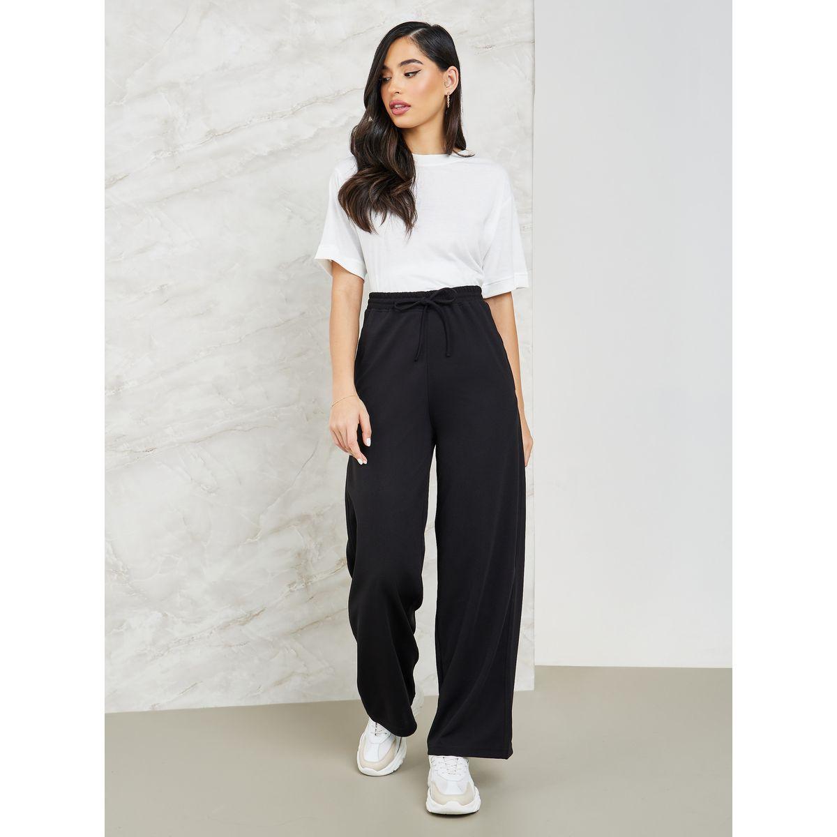 Styli Wide Leg Jogger with Side Pocket-women-clothing-bottoms-joggers-image-1