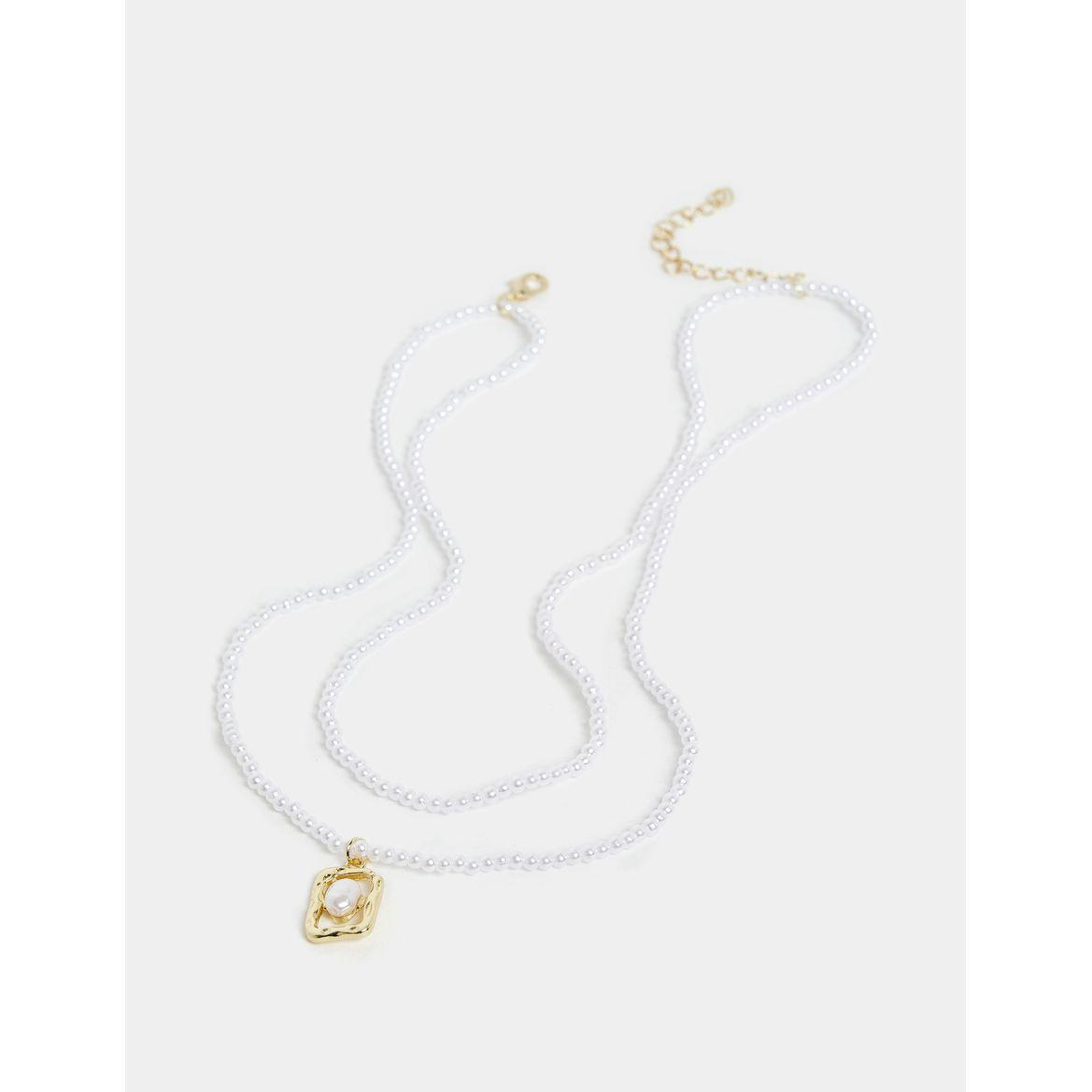 Styli Twisted Faux Pearl Necklace-women-watchesandjewellery-jewellery-necklacesandpendants-image-1