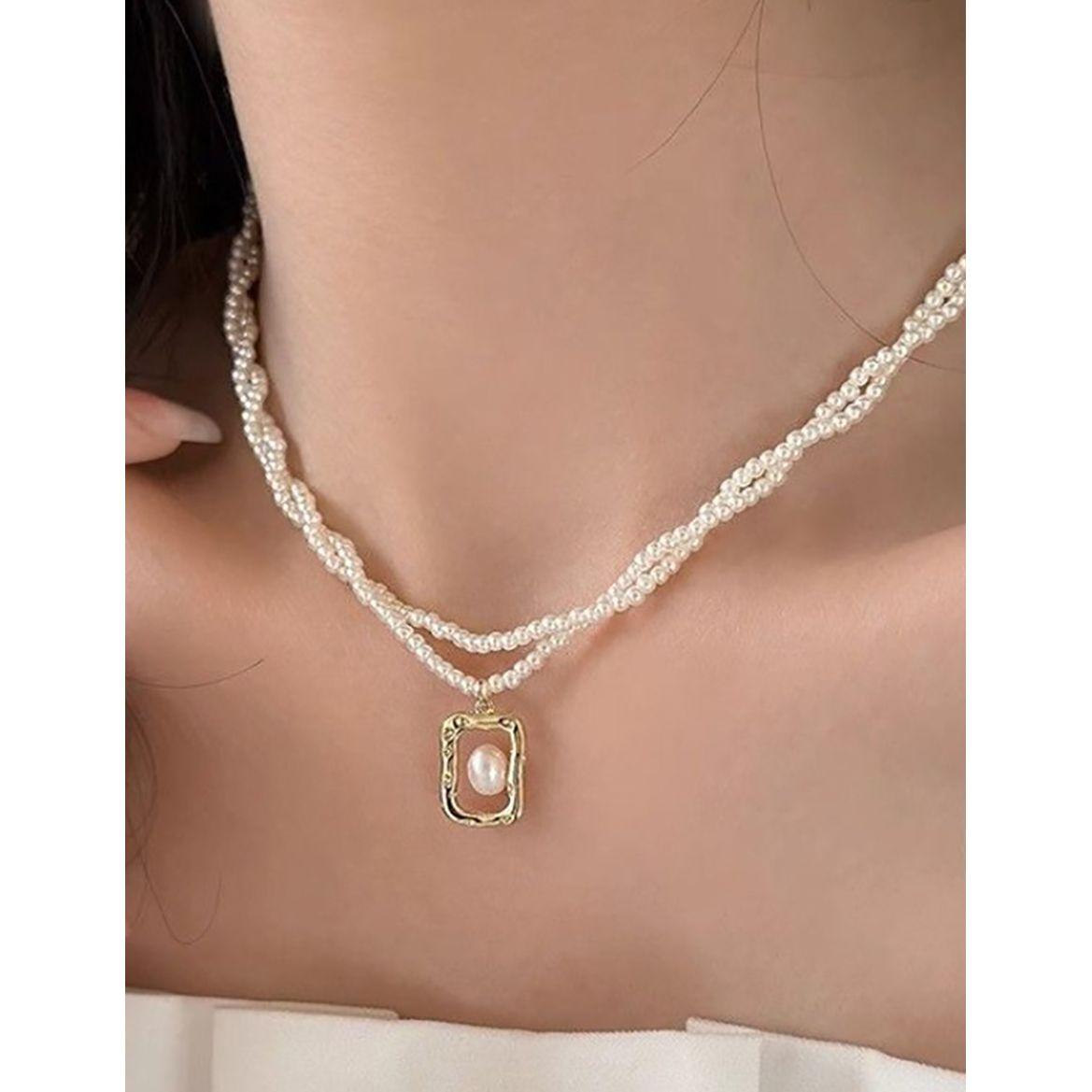 Styli Twisted Faux Pearl Necklace-women-watchesandjewellery-jewellery-necklacesandpendants-image-4