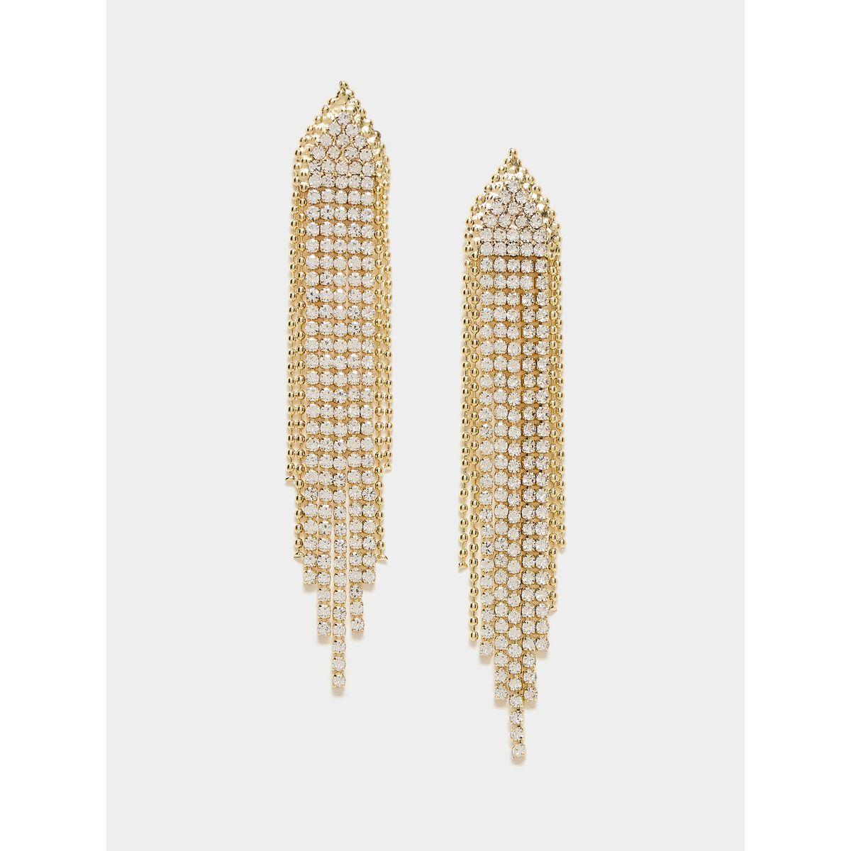 Styli Rhinestone Embellished Drop Earrings-women-watchesandjewellery-jewellery-earrings-image-2