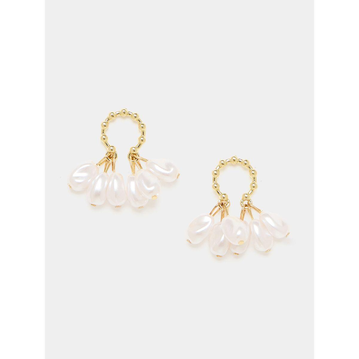 Styli Faux Pearl Grain Drop Earrings-women-watchesandjewellery-jewellery-earrings-image-2