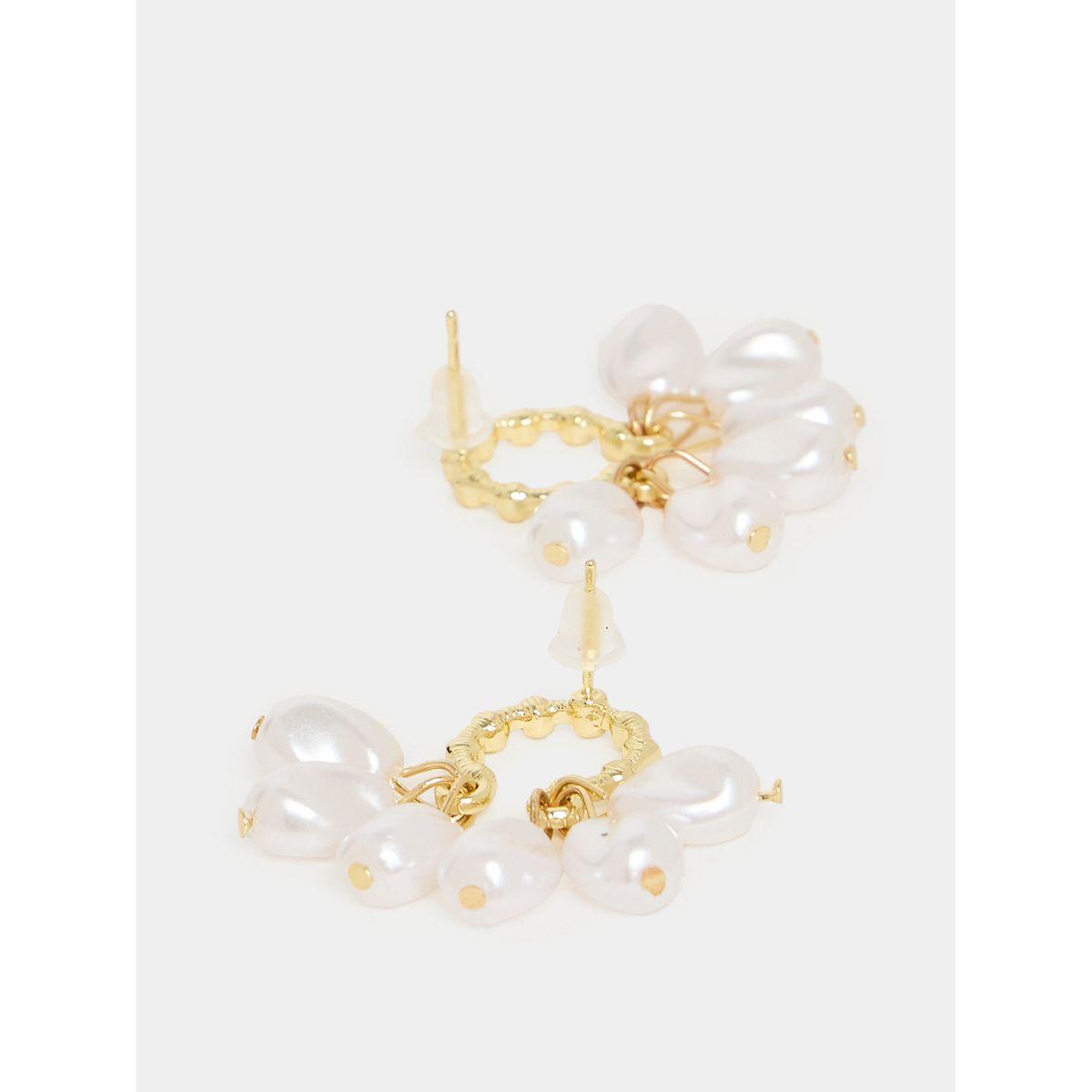 Styli Faux Pearl Grain Drop Earrings-women-watchesandjewellery-jewellery-earrings-image-4