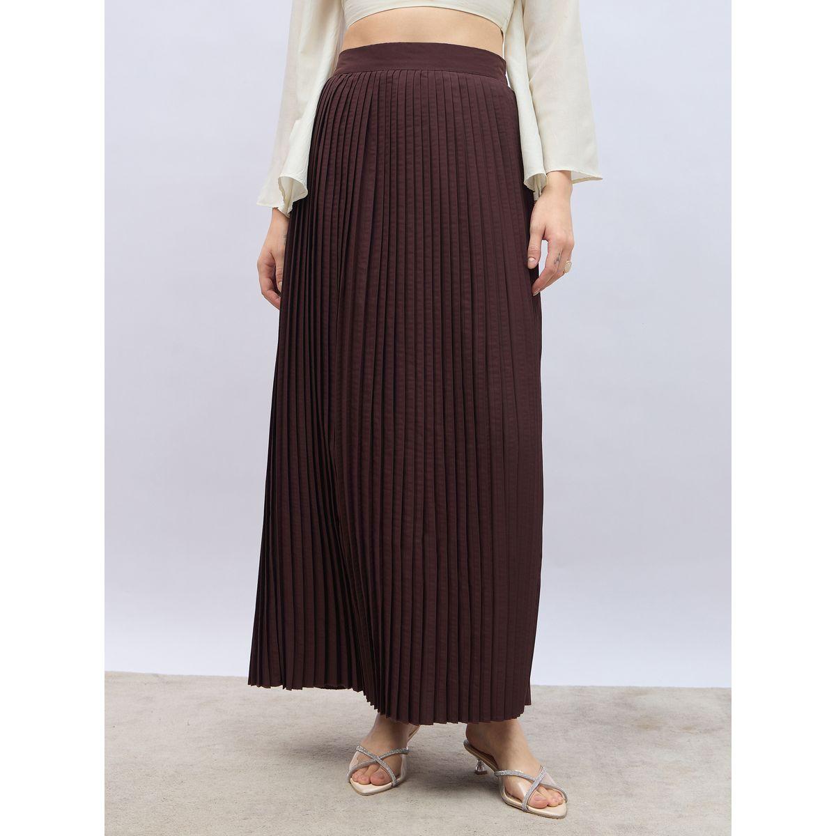 Styli Pleated Flared Maxi Skirt-women-clothing-bottoms-skirts-image-2
