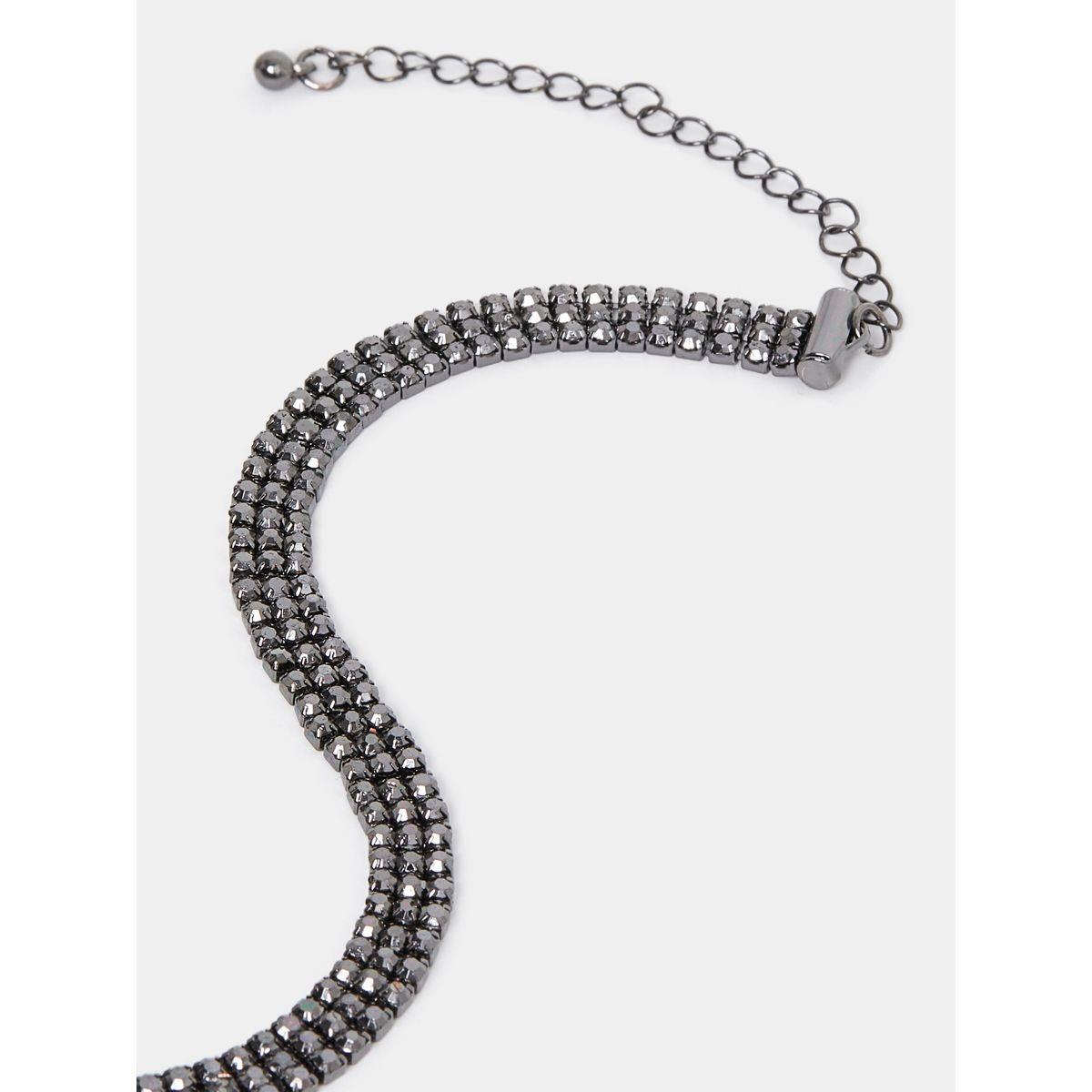Styli 3 Layer Studded Chain Necklace-women-watchesandjewellery-jewellery-necklacesandpendants-image-2
