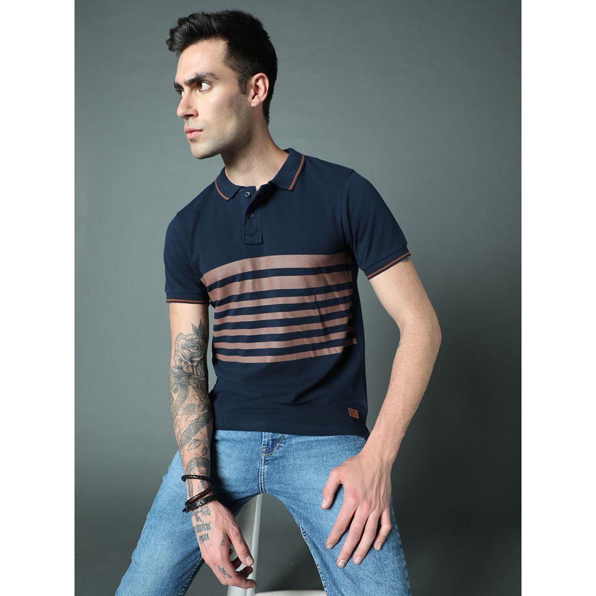 High Star Striped Panel Regular Fit Polo-men-clothing-tshirtsandpolos-polos-image-1
