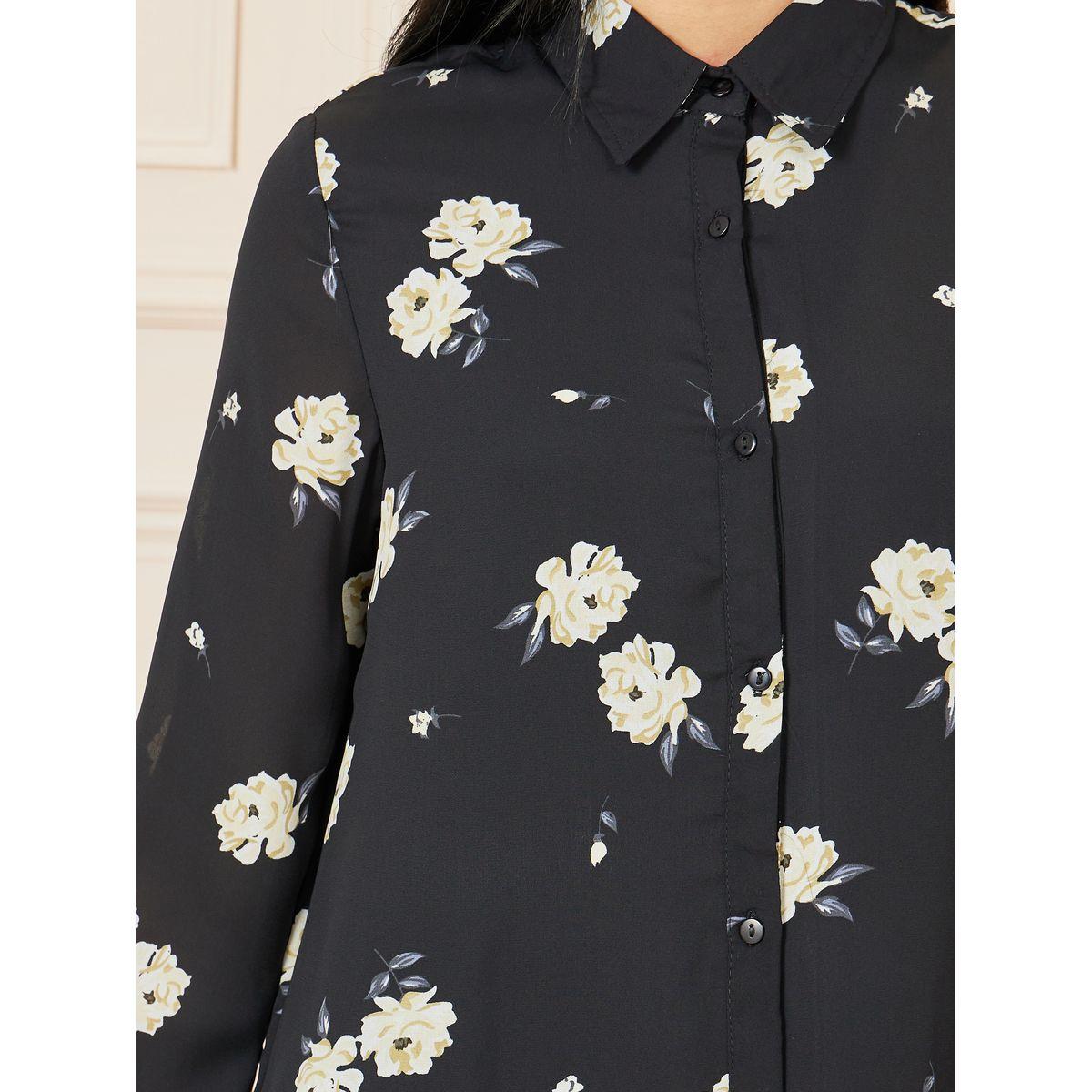 Styli Floral Print Collared Tiered Shirt Maxi Dress-women-clothing-dresses-image-3