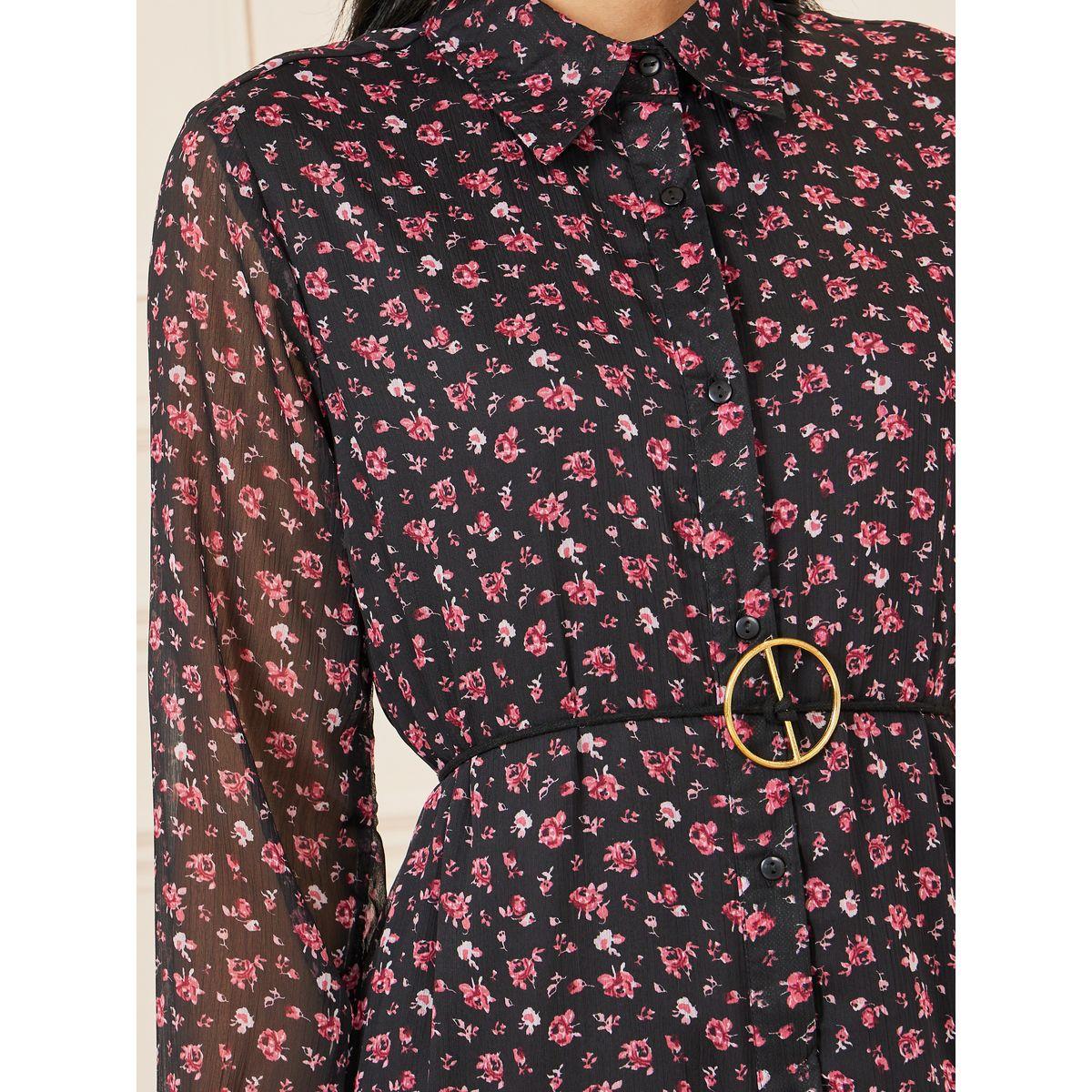 Styli Floral Ditsy Print Collared Tiered Shirt Maxi Dress-women-clothing-dresses-image-3