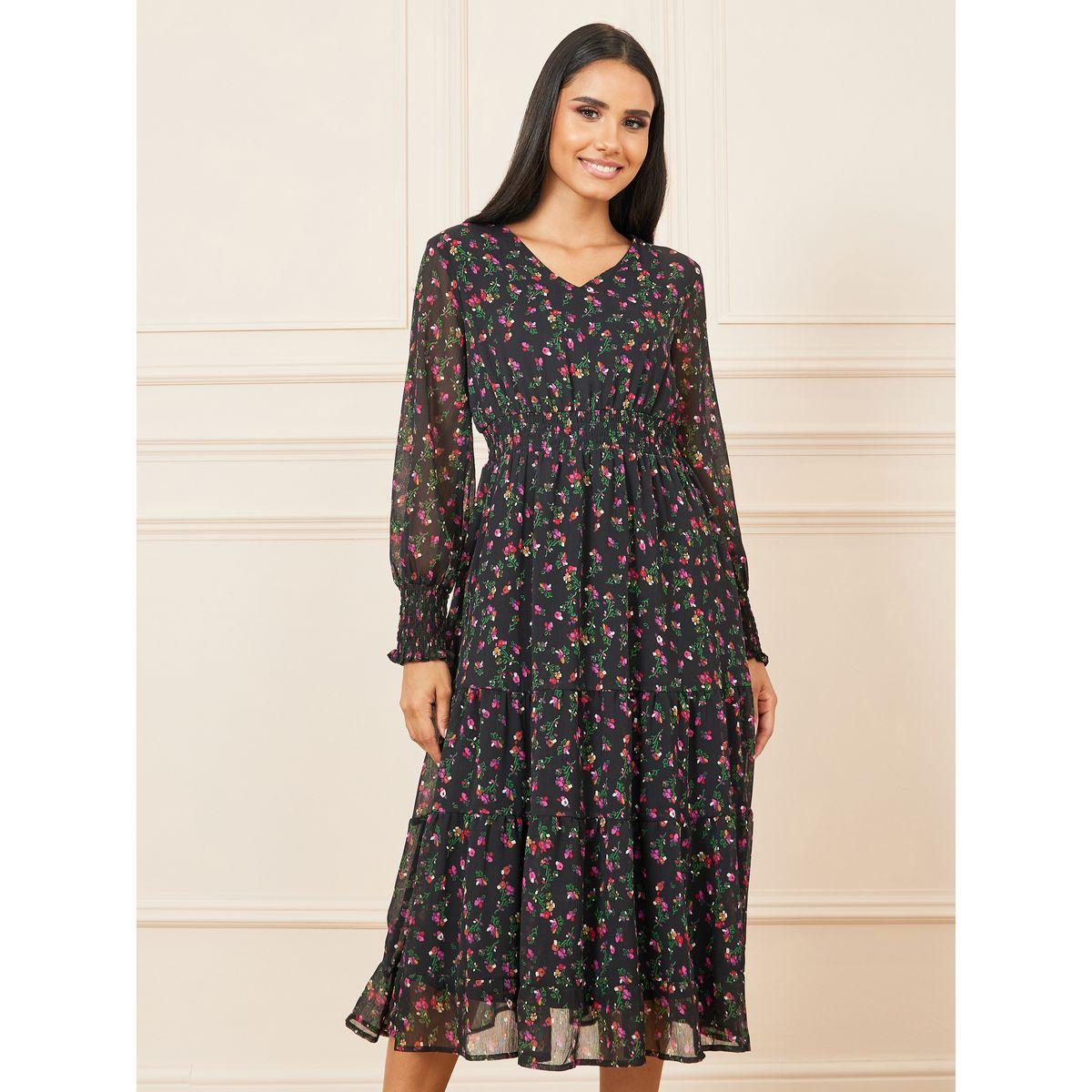 فستان ميدي مطبع بزهور صغيرة-women-clothing-dresses-image-1