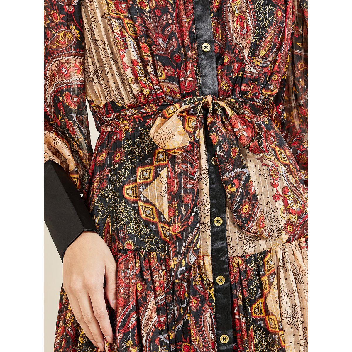 فستان طويل ساتان بياقة عالية وكسرات-women-clothing-dresses-image-3