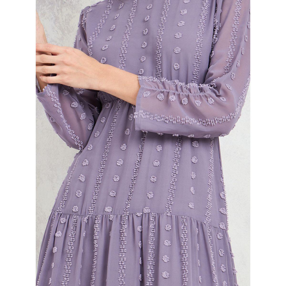 Styli Swiss Dobby A-Line Tiered Maxi Dress-women-clothing-dresses-image-4