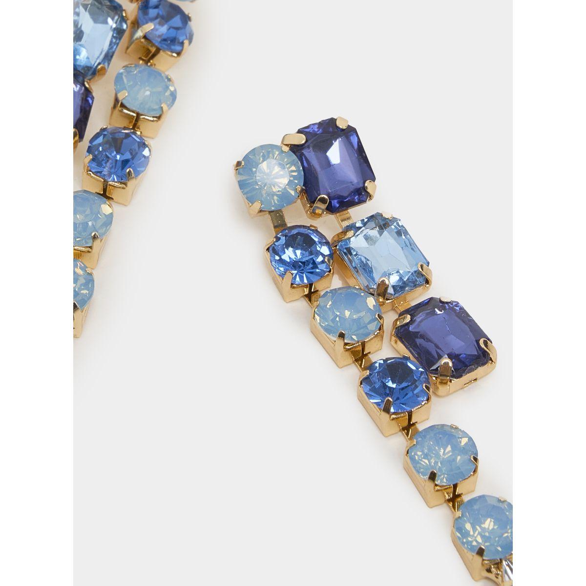 Styli Embellished Waterfall Dangle Earrings-women-watchesandjewellery-jewellery-earrings-image-3