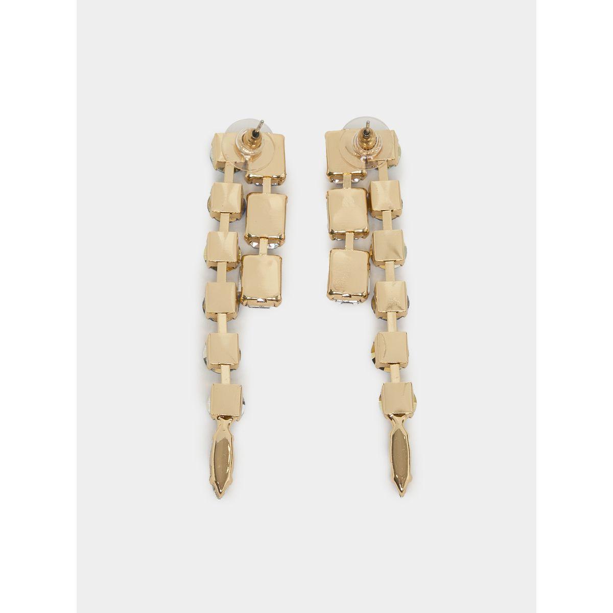 Styli Embellished Waterfall Dangle Earrings-women-watchesandjewellery-jewellery-earrings-image-4