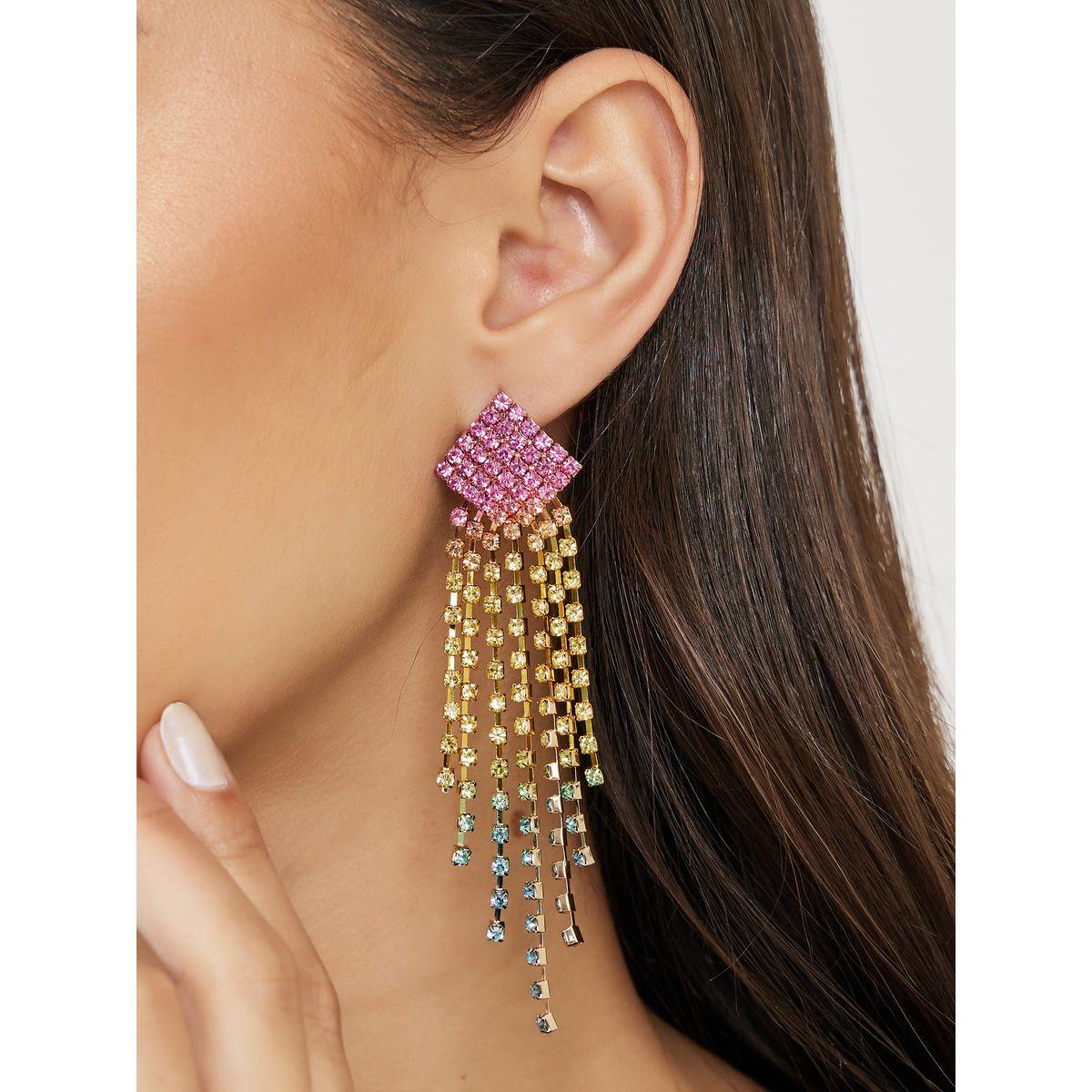 Styli Diamond Waterfall Earrings-women-watchesandjewellery-jewellery-earrings-image-1