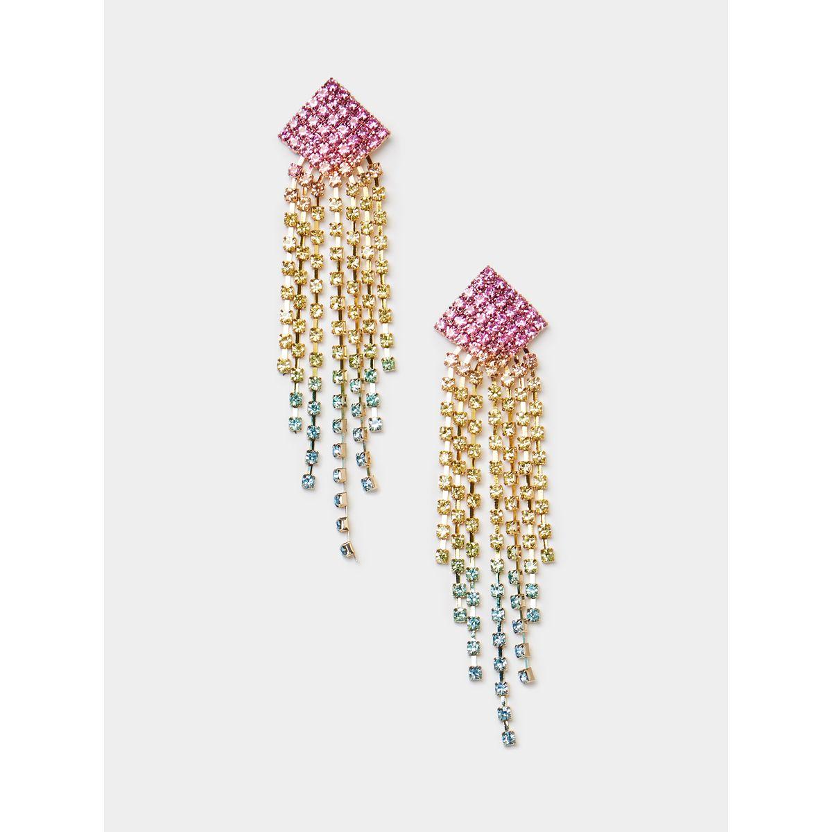 Styli Diamond Waterfall Earrings-women-watchesandjewellery-jewellery-earrings-image-2