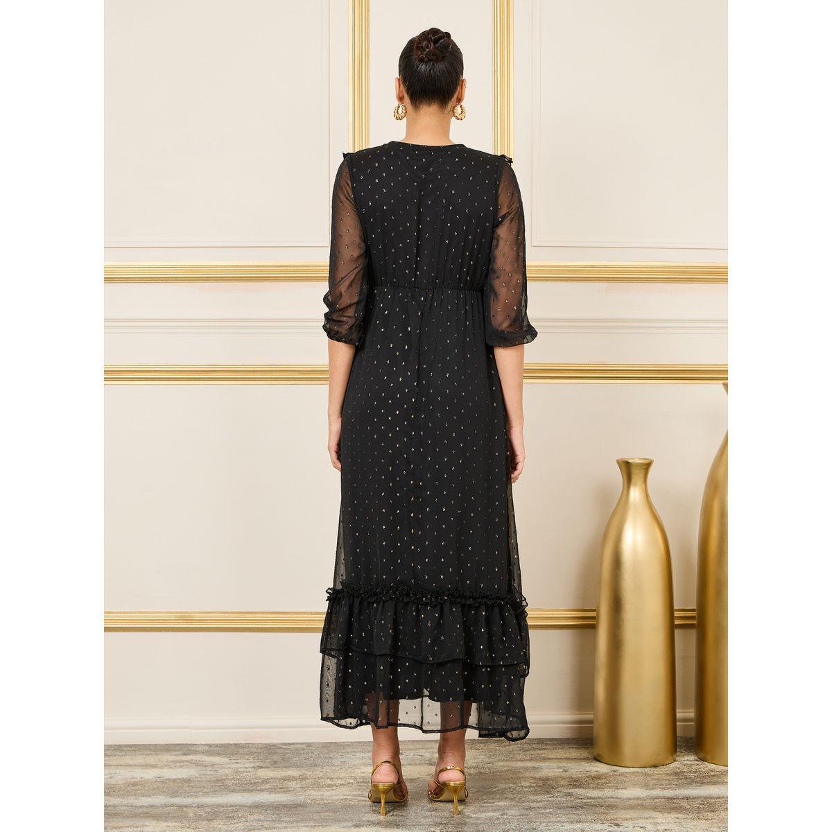 فستان طويل بتفاصيل دانتيل وكشكش-women-clothing-dresses-image-4