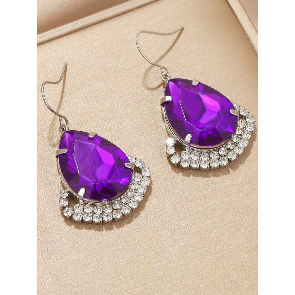 Styli Embellished Faux Gem Earrings-women-watchesandjewellery-jewellery-earrings-image-1