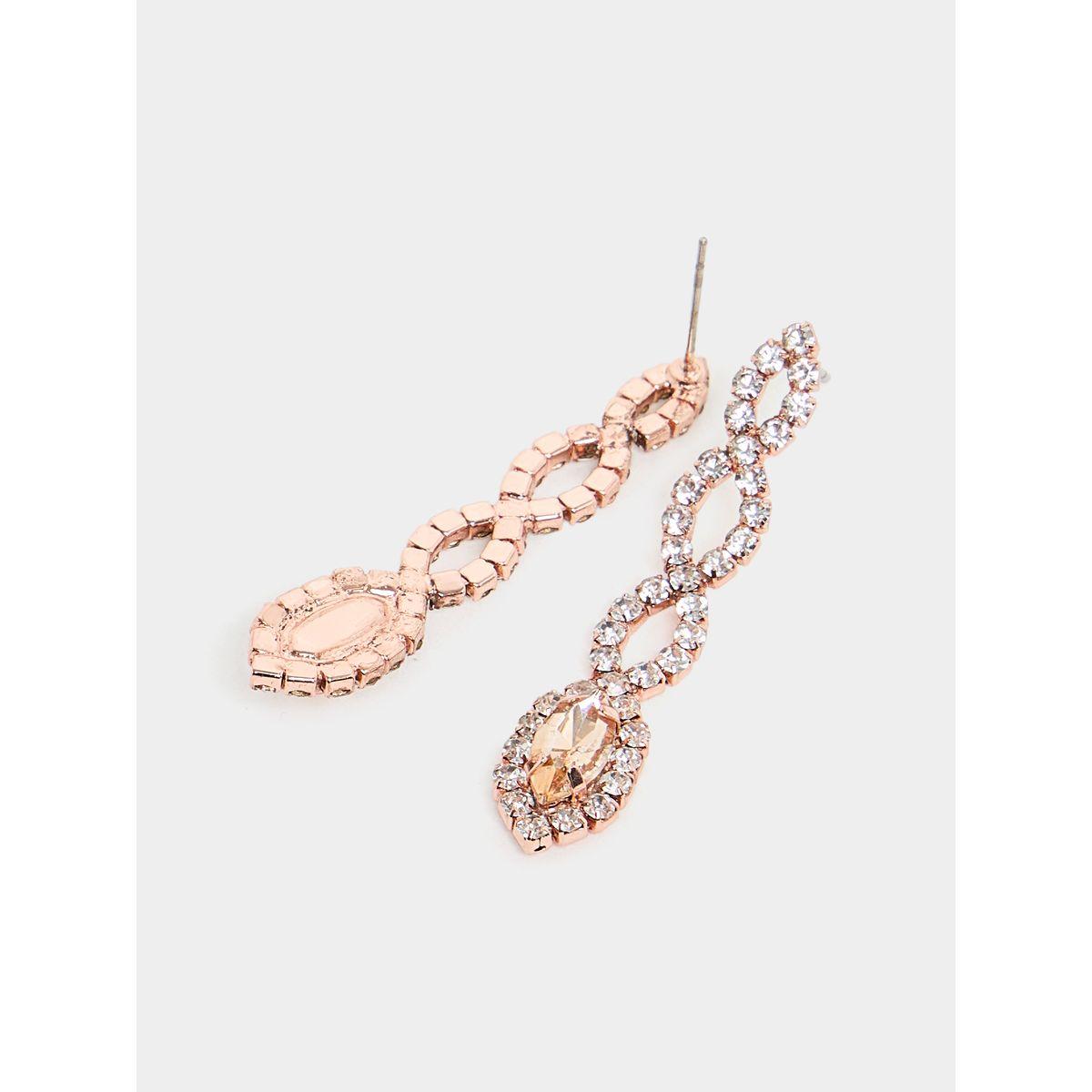 Styli Embellished Drop Earrings-women-watchesandjewellery-jewellery-earrings-image-3