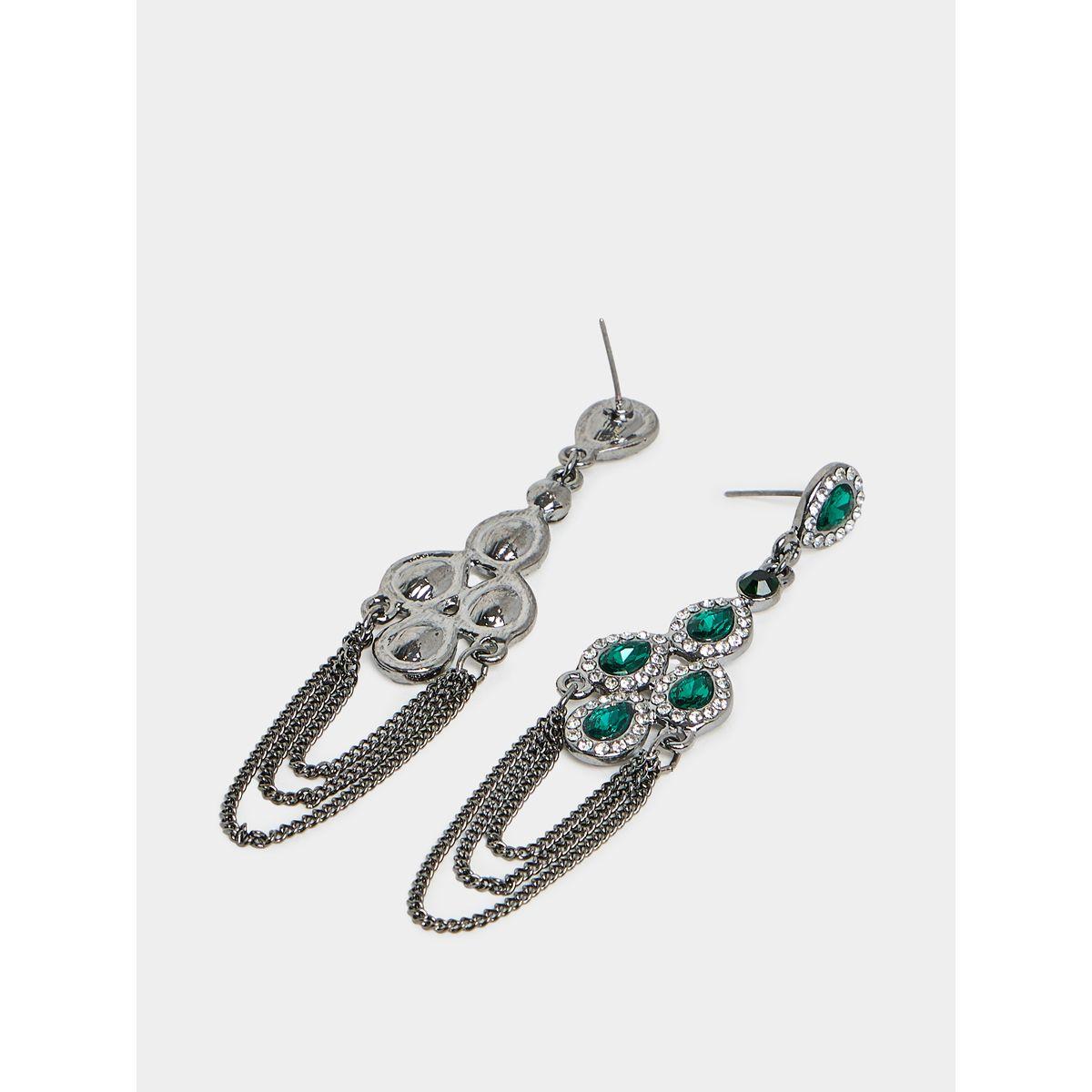 Styli Water Drop Rhinestone Earrings-women-watchesandjewellery-jewellery-earrings-image-2