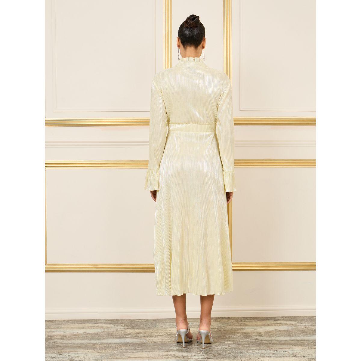 فستان ميدي بليسيه بتفاصيل كشكش-women-clothing-dresses-image-4