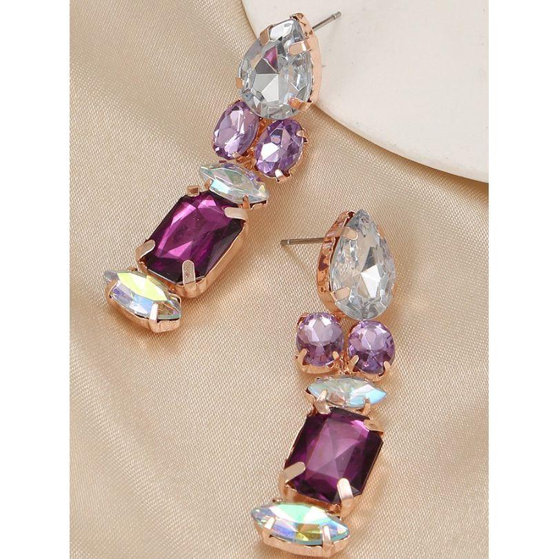 Styli Embellished Faux Gem Earrings-women-watchesandjewellery-jewellery-earrings-image-4