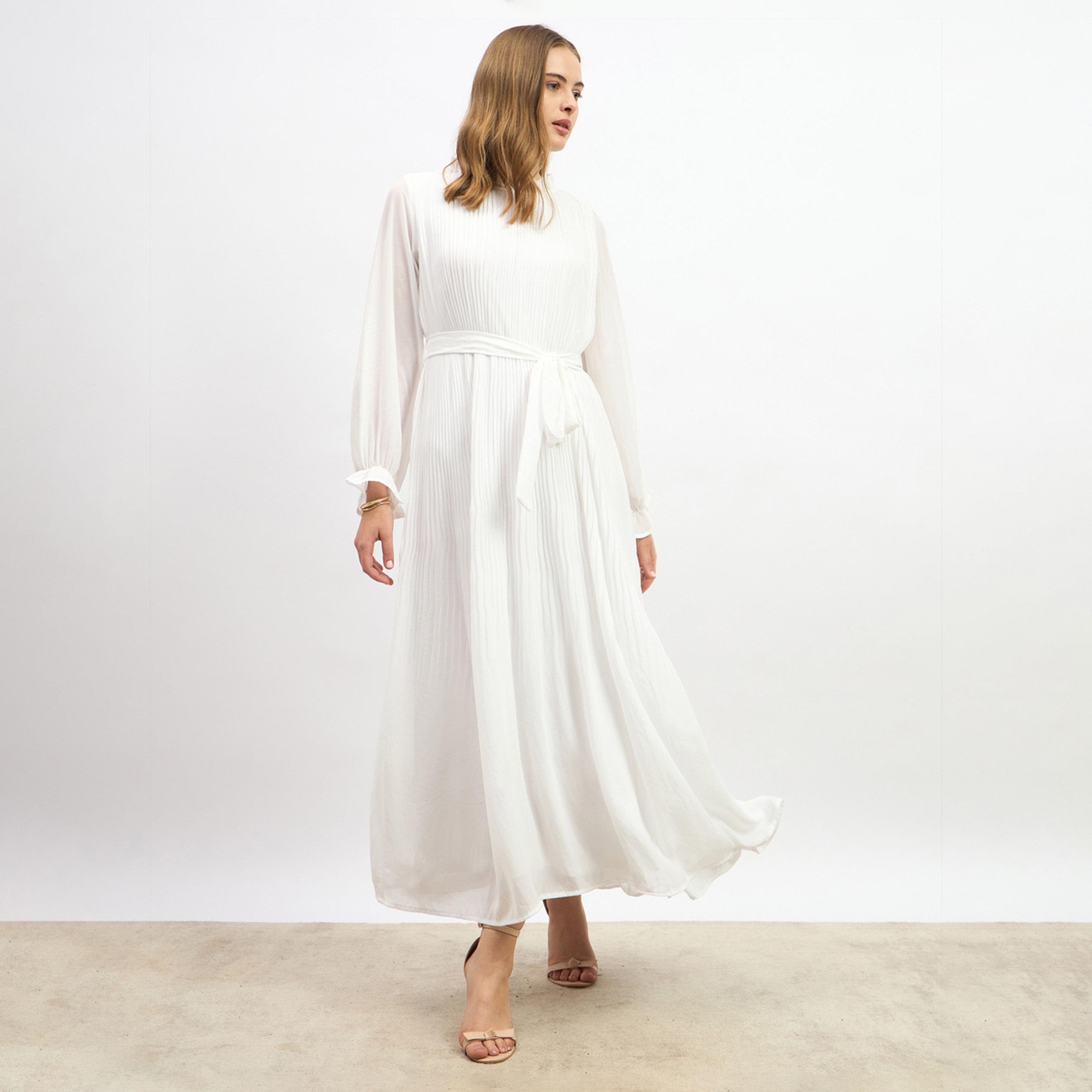Styli Pleated High Neck A-Line Maxi Dress-women-clothing-dresses-image-7