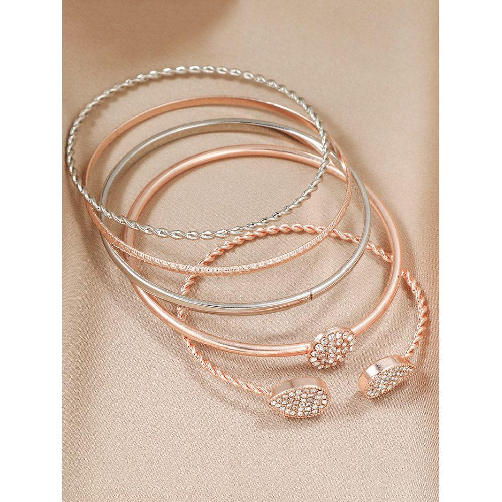 مجموعة من 5 أساور يد كاجوال-women-watchesandjewellery-jewellery-banglesandbracelets-image-1