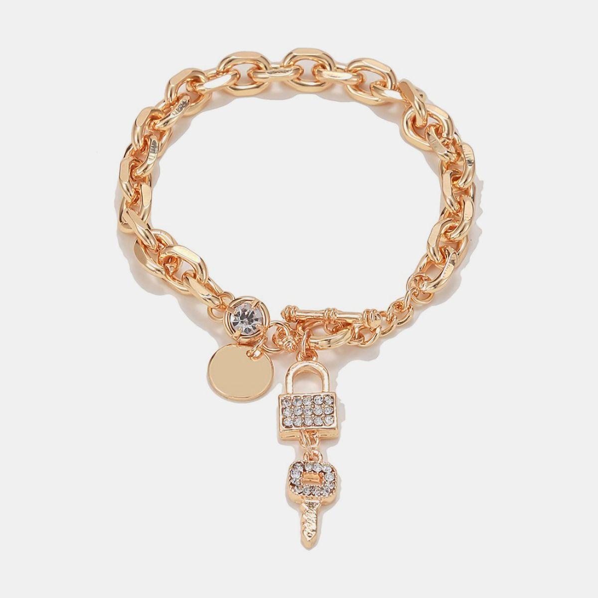 Styli Key Drop Toggle Bracelet-women-watchesandjewellery-jewellery-banglesandbracelets-image-1