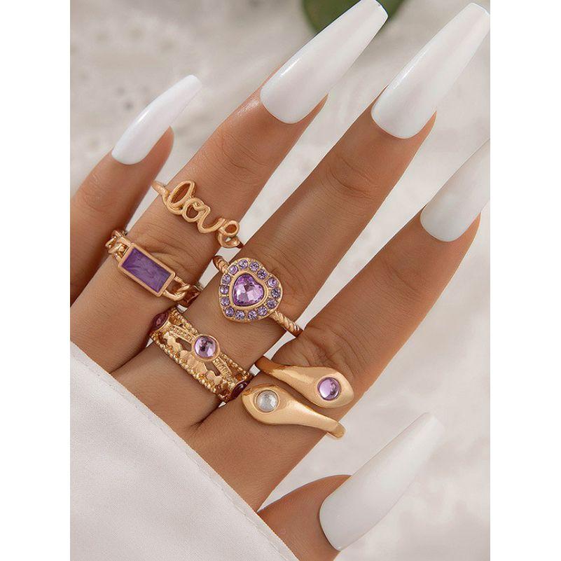 Styli Set of 5 - Embellished Love Rings-women-watchesandjewellery-jewellery-rings-image-5