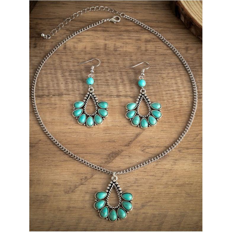 مجموعة من ( عقد + اقراط )-women-watchesandjewellery-jewellery-jewellerysets-image-1
