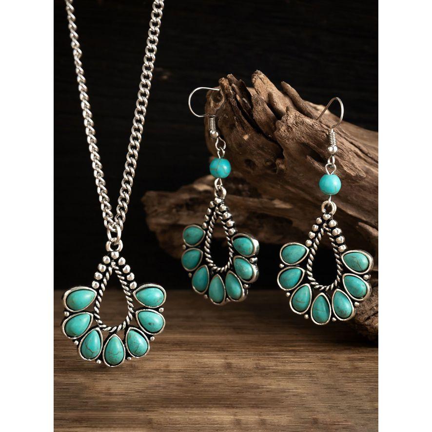 مجموعة من ( عقد + اقراط )-women-watchesandjewellery-jewellery-jewellerysets-image-2