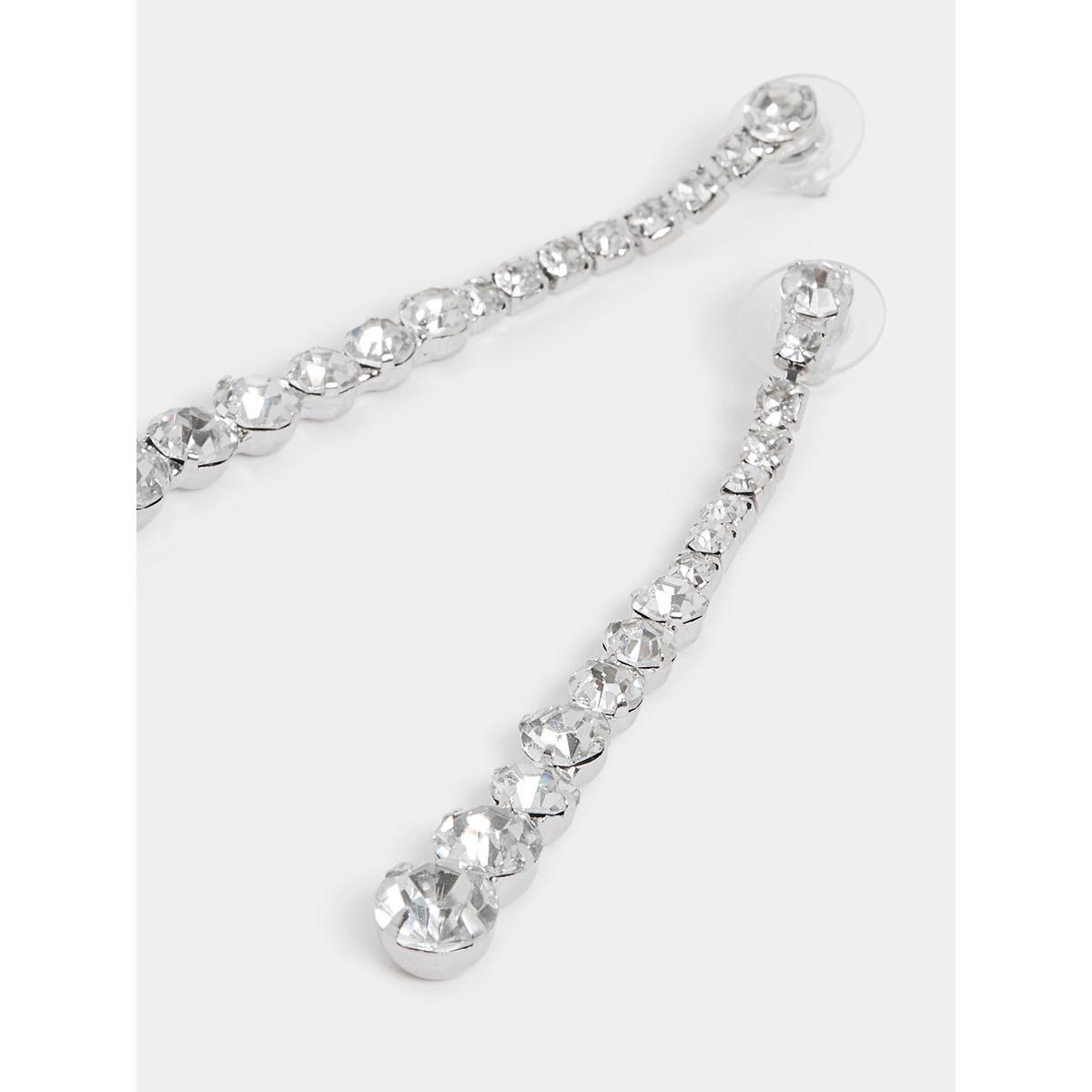 Styli Embellished Waterfall Earrings-women-watchesandjewellery-jewellery-earrings-image-1