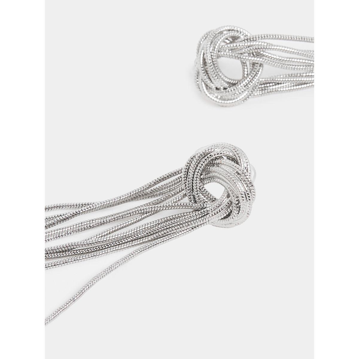 Styli Knot Tassel Earrings-women-watchesandjewellery-jewellery-earrings-image-3