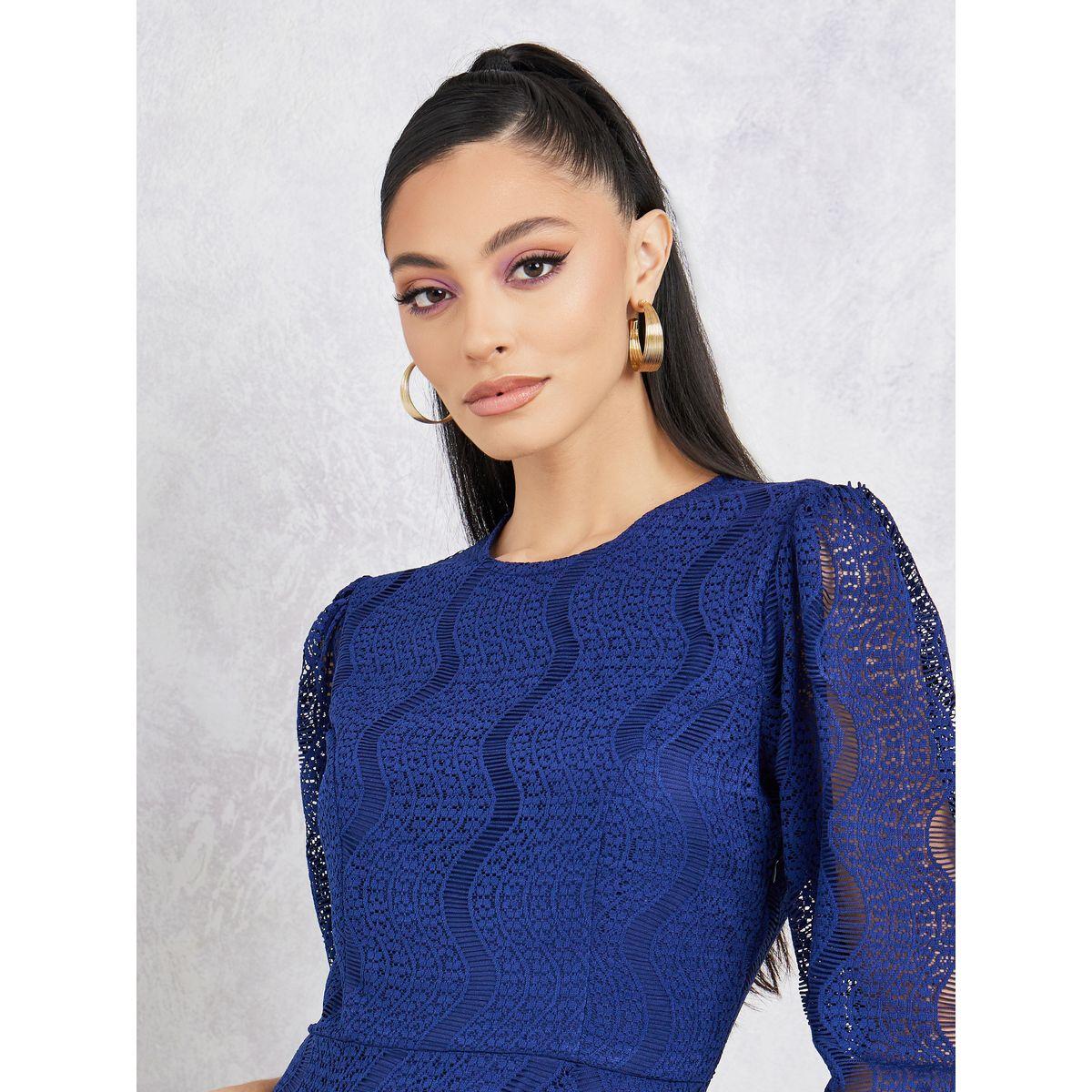 Styli Lace Detail Mermaid Midi Dress-women-clothing-dresses-image-4