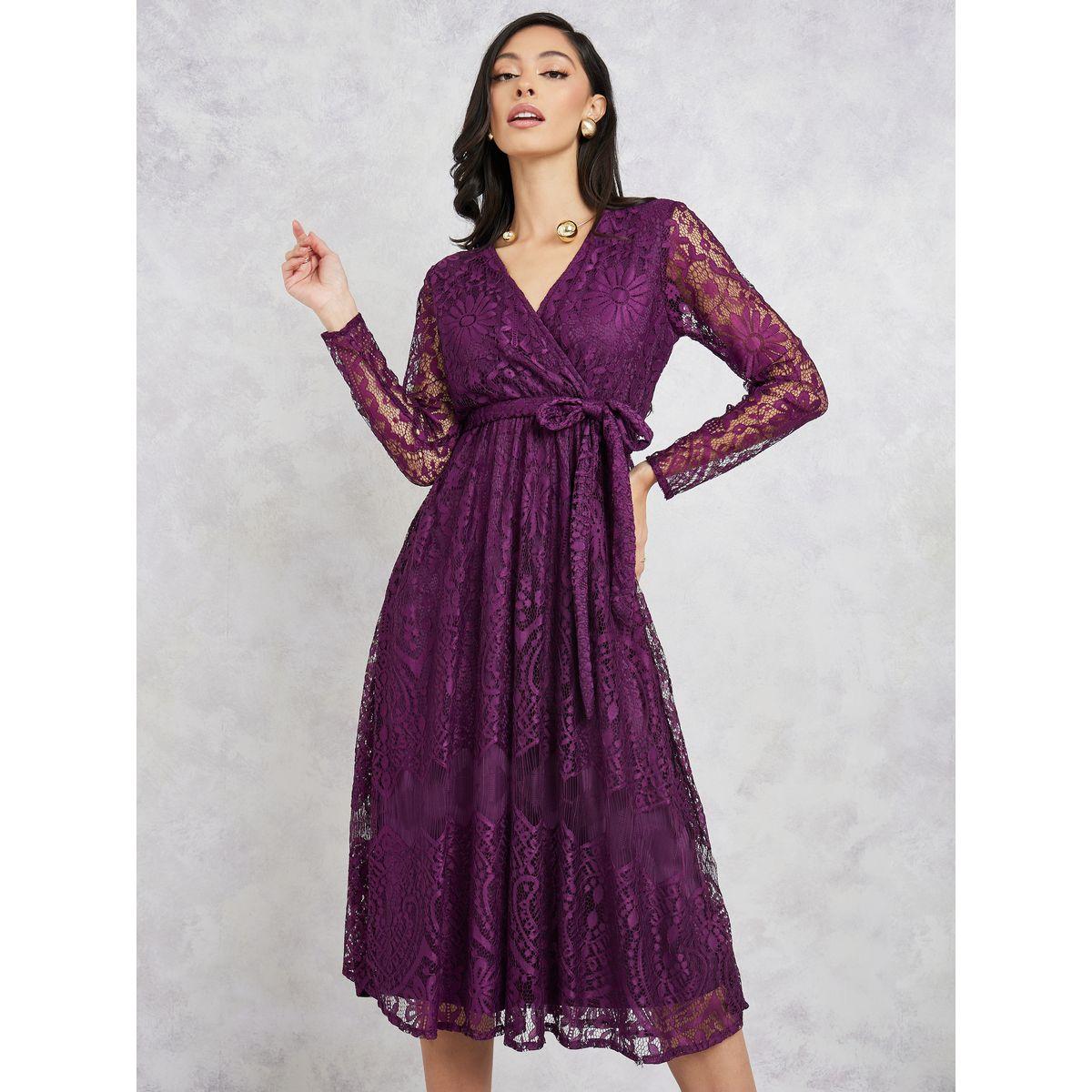 فستان ميدي مع حزام خصر-women-clothing-dresses-image-1
