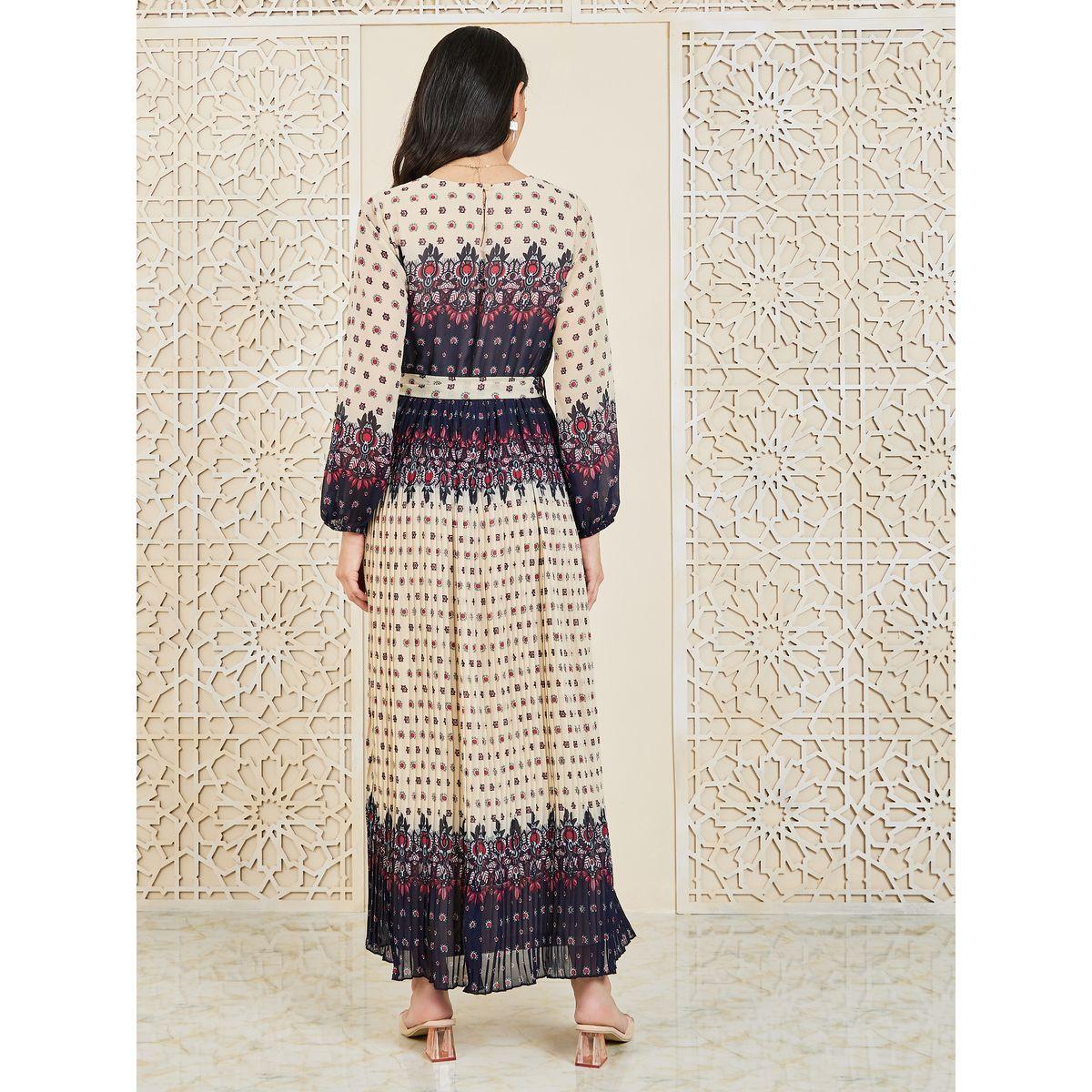 Styli AOP Belted A-Line Maxi Dress-women-clothing-dresses-image-4