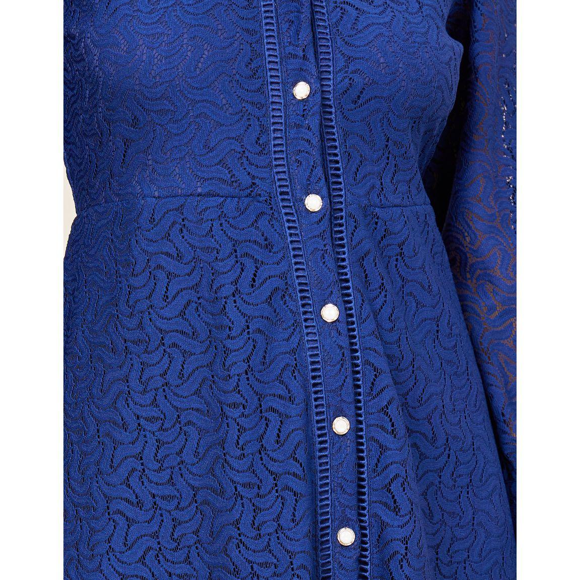 فستان ميدي بتفاصيل دانتيل مع ازرار غلق-women-clothing-dresses-image-3