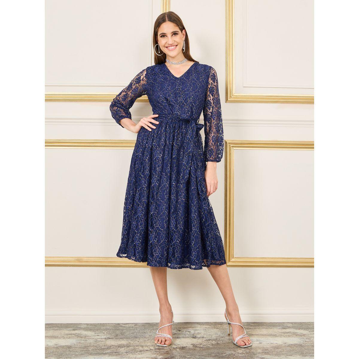فستان ميدي بتفاصيل دانتيل واربطة-women-clothing-dresses-image-2
