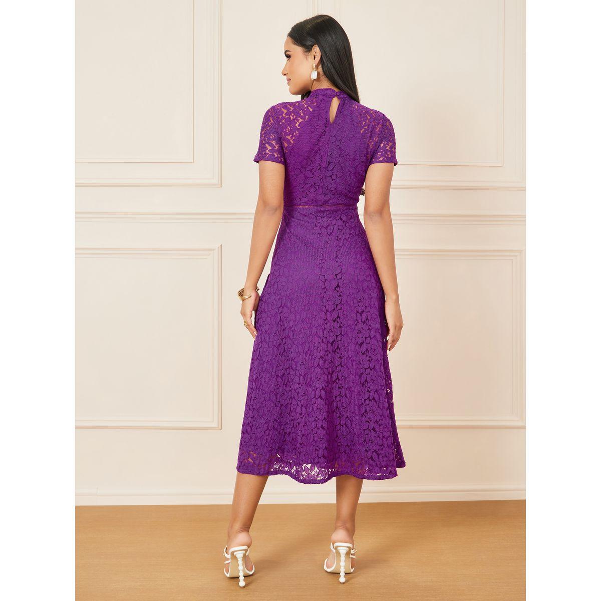 Styli All Over Lace High Neck A-Line Midi Dress-women-clothing-dresses-image-4