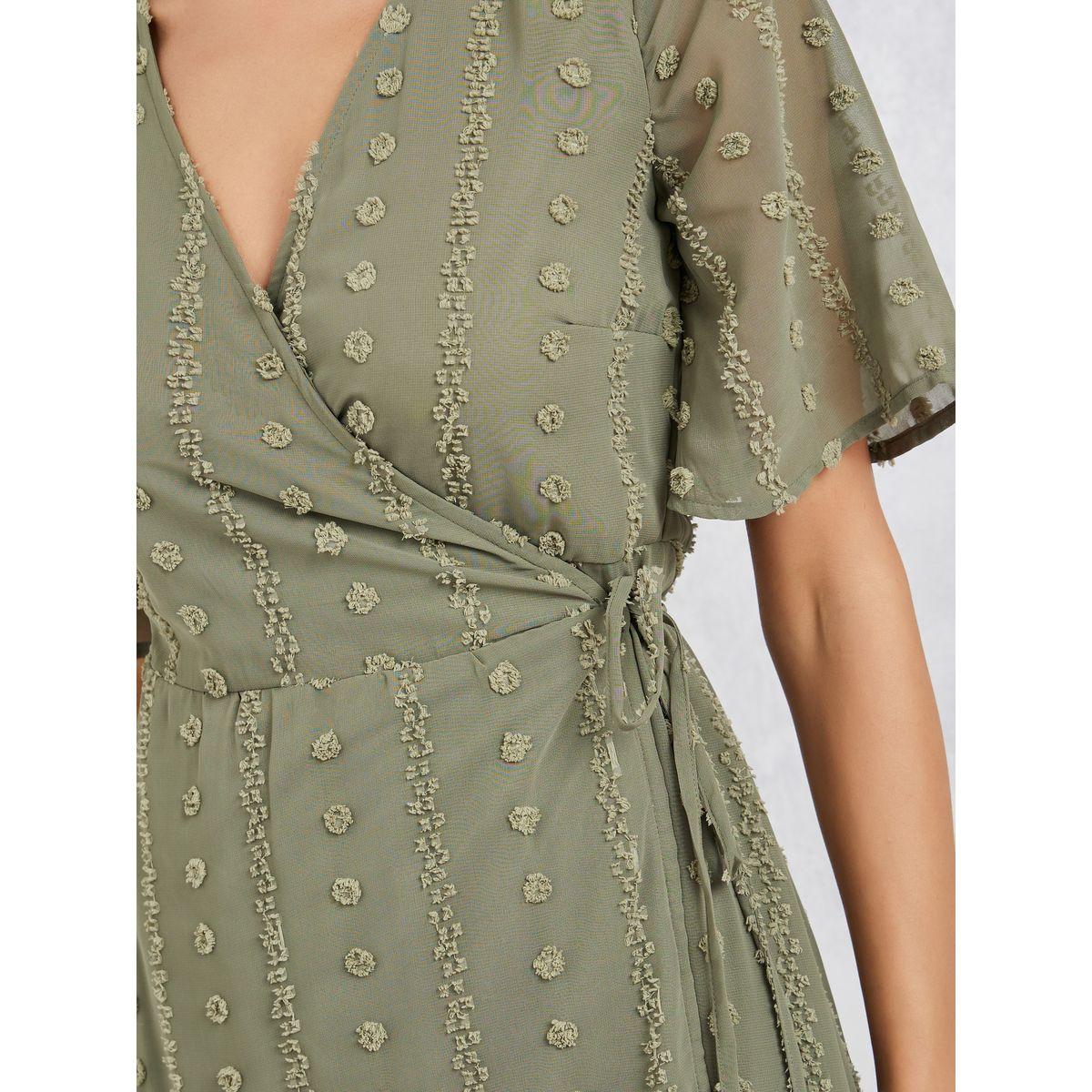 Styli Swiss Dot Ruffle Hem Wrap Midi Dress-women-clothing-dresses-image-3