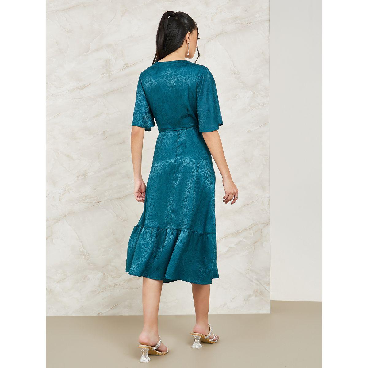 فستان ميدي بنمط لف وأربطة-women-clothing-dresses-image-4