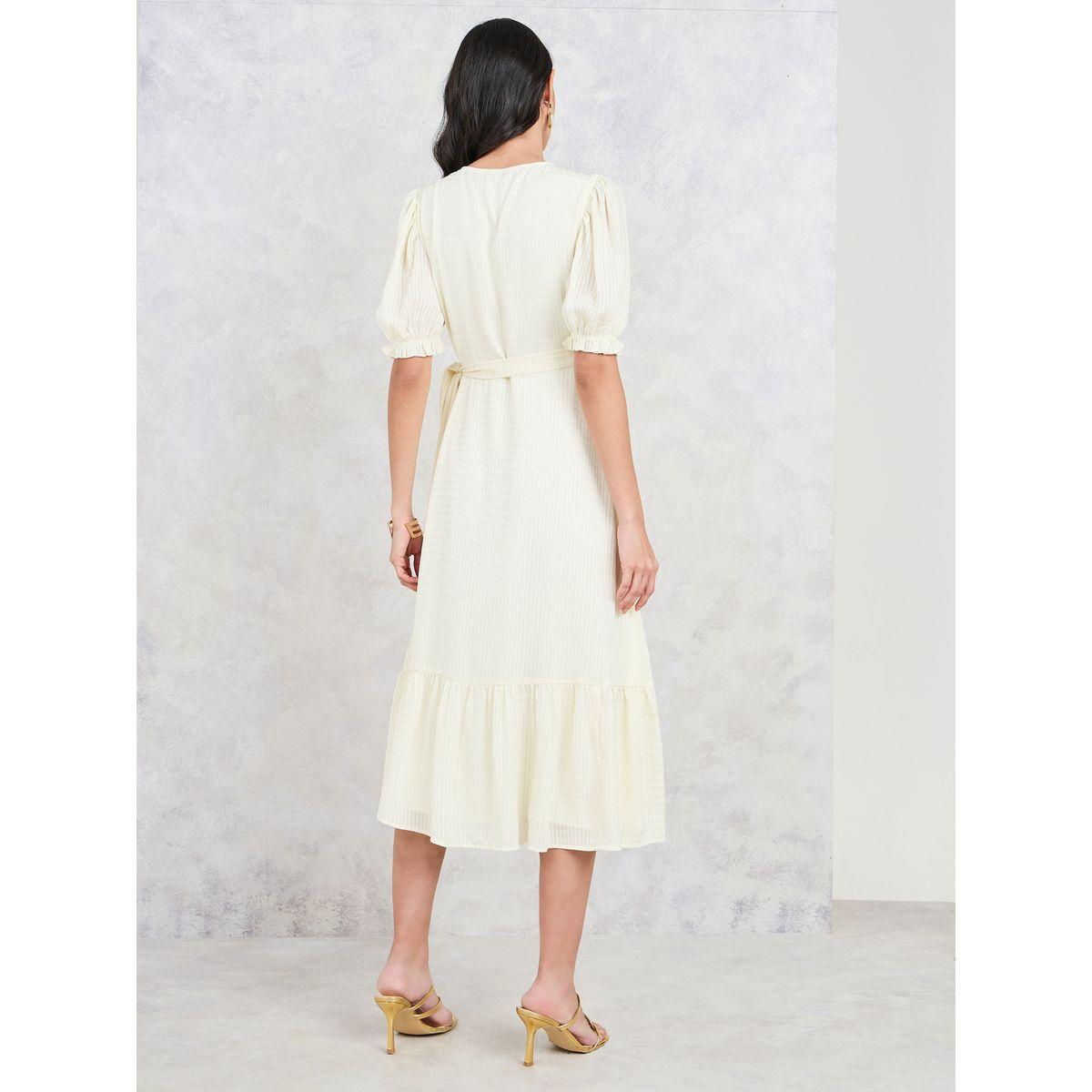 Styli Puff Sleeves Tiered Wrap Midi Dress-women-clothing-dresses-image-4