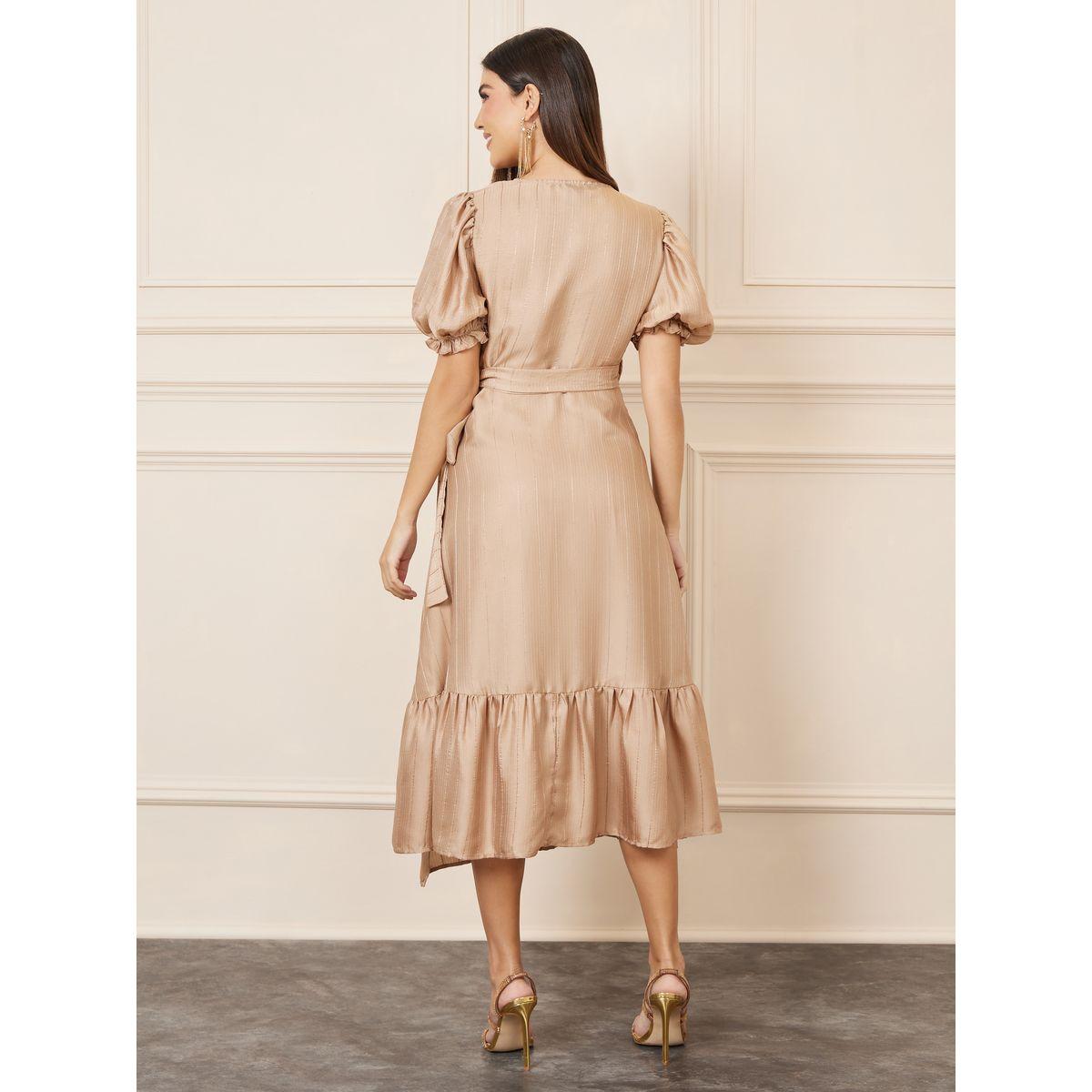 Styli Lurex Striped Ruffle Hem Wrap Midi Dress-women-clothing-dresses-image-4