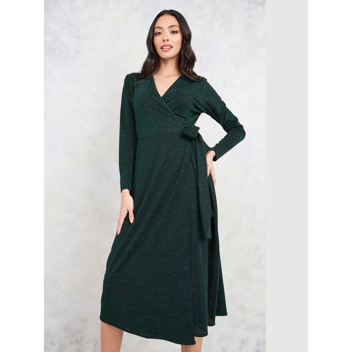 Styli Shimmer A-Line Midi Wrap Dress-women-clothing-dresses-image-1